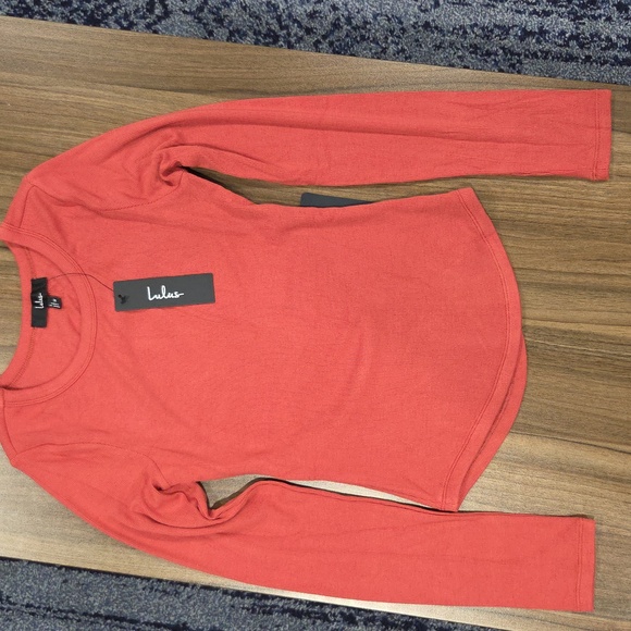 Lulus Got My Back Rust Orange Long Sleeve Backless Top Size M - Picture 3 of 8